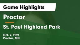 Proctor  vs St. Paul Highland Park  Game Highlights - Oct. 2, 2021