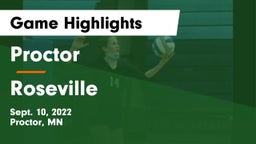 Proctor  vs Roseville  Game Highlights - Sept. 10, 2022