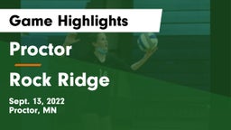Proctor  vs Rock Ridge  Game Highlights - Sept. 13, 2022