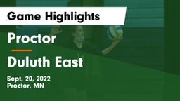 Proctor  vs Duluth East  Game Highlights - Sept. 20, 2022