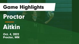 Proctor  vs Aitkin  Game Highlights - Oct. 4, 2022
