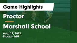 Proctor  vs Marshall School Game Highlights - Aug. 29, 2023