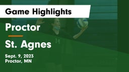 Proctor  vs St. Agnes  Game Highlights - Sept. 9, 2023