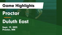 Proctor  vs Duluth East  Game Highlights - Sept. 19, 2023