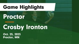 Proctor  vs Crosby Ironton Game Highlights - Oct. 25, 2023