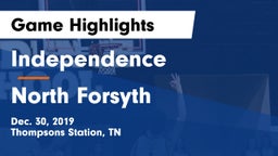 Independence  vs North Forsyth  Game Highlights - Dec. 30, 2019