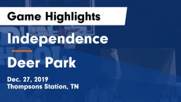 Independence  vs Deer Park  Game Highlights - Dec. 27, 2019