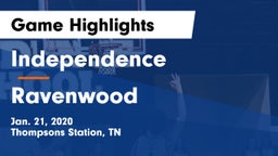 Independence  vs Ravenwood  Game Highlights - Jan. 21, 2020