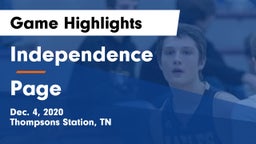 Independence  vs Page  Game Highlights - Dec. 4, 2020