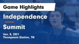 Independence  vs Summit  Game Highlights - Jan. 8, 2021