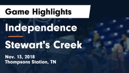 Independence  vs Stewart's Creek  Game Highlights - Nov. 13, 2018