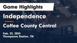 Independence  vs Coffee County Central  Game Highlights - Feb. 23, 2024