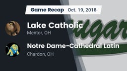 Recap: Lake Catholic  vs. Notre Dame-Cathedral Latin  2018