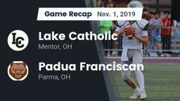 Recap: Lake Catholic  vs. Padua Franciscan  2019