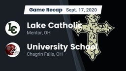 Recap: Lake Catholic  vs. University School 2020