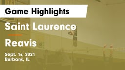Saint Laurence  vs Reavis  Game Highlights - Sept. 16, 2021
