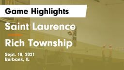 Saint Laurence  vs Rich Township  Game Highlights - Sept. 18, 2021
