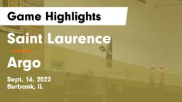 Saint Laurence  vs Argo  Game Highlights - Sept. 16, 2022