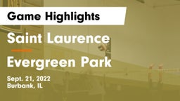 Saint Laurence  vs Evergreen Park  Game Highlights - Sept. 21, 2022