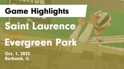 Saint Laurence  vs Evergreen Park  Game Highlights - Oct. 1, 2022