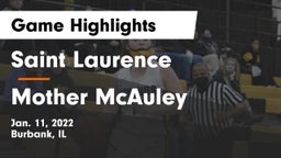 Saint Laurence  vs Mother McAuley  Game Highlights - Jan. 11, 2022