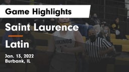 Saint Laurence  vs Latin Game Highlights - Jan. 13, 2022