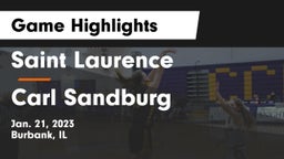 Saint Laurence  vs Carl Sandburg  Game Highlights - Jan. 21, 2023
