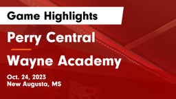 Perry Central  vs Wayne Academy  Game Highlights - Oct. 24, 2023