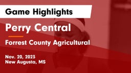 Perry Central  vs Forrest County Agricultural  Game Highlights - Nov. 20, 2023