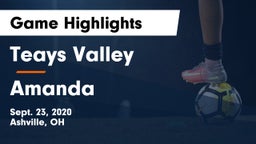 Teays Valley  vs Amanda Game Highlights - Sept. 23, 2020