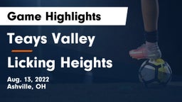 Teays Valley  vs Licking Heights  Game Highlights - Aug. 13, 2022