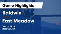 Baldwin  vs East Meadow  Game Highlights - Jan. 9, 2020