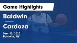 Baldwin  vs Cardoza  Game Highlights - Jan. 12, 2020