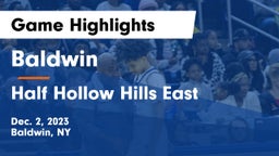 Baldwin  vs Half Hollow Hills East Game Highlights - Dec. 2, 2023