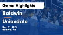 Baldwin  vs Uniondale  Game Highlights - Dec. 11, 2023