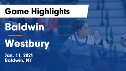 Baldwin  vs Westbury  Game Highlights - Jan. 11, 2024
