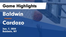 Baldwin  vs Cardozo  Game Highlights - Jan. 7, 2024