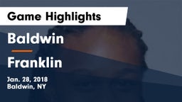 Baldwin  vs Franklin Game Highlights - Jan. 28, 2018