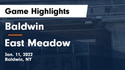 Baldwin  vs East Meadow  Game Highlights - Jan. 11, 2022