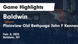 Baldwin  vs Plainview Old Bethpage John F Kennedy  Game Highlights - Feb. 8, 2023