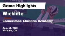 Wickliffe  vs Cornerstone Christian Academy Game Highlights - Aug. 31, 2020