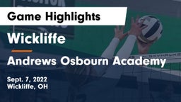 Wickliffe  vs Andrews Osbourn Academy  Game Highlights - Sept. 7, 2022