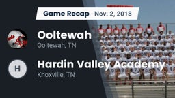 Recap: Ooltewah  vs. Hardin Valley Academy 2018