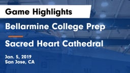 Bellarmine College Prep  vs Sacred Heart Cathedral  Game Highlights - Jan. 5, 2019