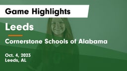Leeds  vs Cornerstone Schools of Alabama Game Highlights - Oct. 4, 2023