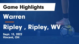 Warren  vs Ripley , Ripley, WV Game Highlights - Sept. 13, 2022