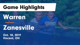 Warren  vs Zanesville Game Highlights - Oct. 10, 2019