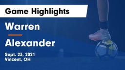 Warren  vs Alexander  Game Highlights - Sept. 23, 2021