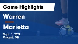 Warren  vs Marietta  Game Highlights - Sept. 1, 2022