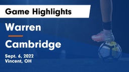 Warren  vs Cambridge  Game Highlights - Sept. 6, 2022